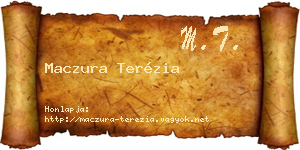 Maczura Terézia névjegykártya